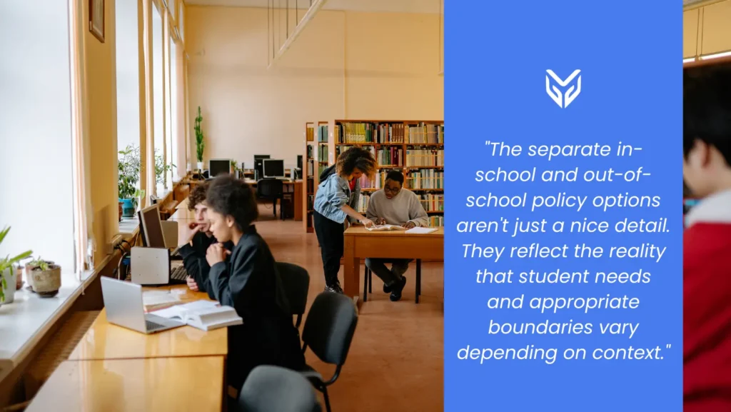 Students in a library